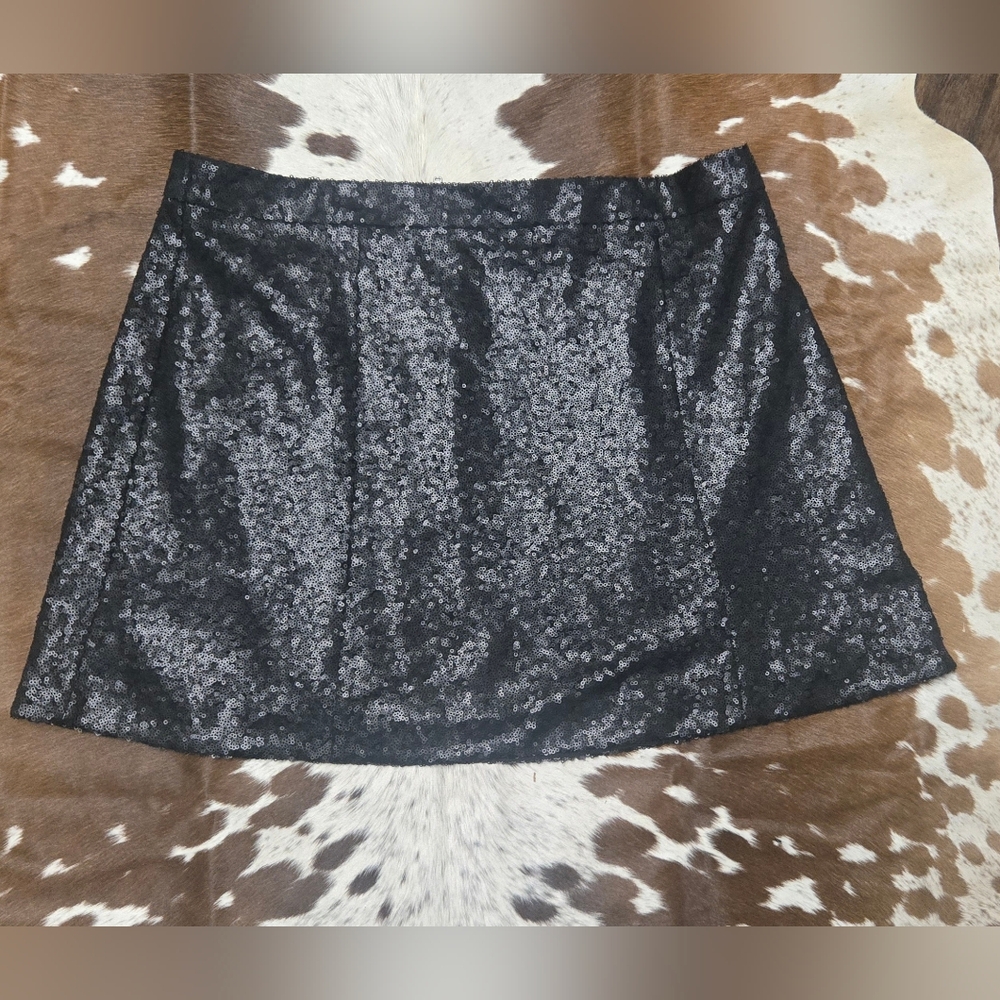 Decree Black Sequin Skirt